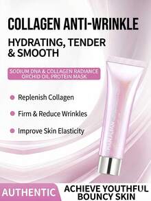 HANJILIAN 1060 微晶肌肤 DNA 透明质酸钠胶原蛋白兰花油膜面膜 - 保湿抗衰老撕拉式面膜，含胶原蛋白，65克 - Sodium collagen powder - 查看 3