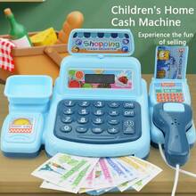 Children's Funny Dress-Up Toy Simulation Cash Register, Parent-Child Interactive Supermarket Cash Register Toy, Suitable For 3+ Years Old (Batteries Not Included) - Multicolor - View 1