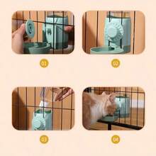 1件宠物用品，壁挂式宠物饮水器，猫咪水杯悬挂式水瓶，防溢狗咪饮水器，免喷水饮水器 - 500ml - 查看 9