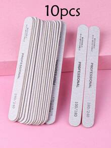 20/10/5pcs Thin Wooden Nail Files, 100/180 Grit Double-Sided Wooden Nail Sanding Papers, 180/240 Grit Double-Sided Nail Polishing Files, Professional Nail Polishing Files, Boat-Shaped Double-Sided Wooden Foot Polishing Files, Nail Buffing Blocks, Suitable For Natural Nails, Home Nail Salons, Acrylic Nails, Etc. - Grey - View 8