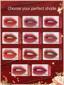 CATKIN Semi Matte Liquid Lipstick Lip Gloss For Women Tinted High Pigmented, Waterproof Long Lasting Moisturizing Smooth Velvet Effect C01 Orange Sunset - C01 Orange Sunset - View 7