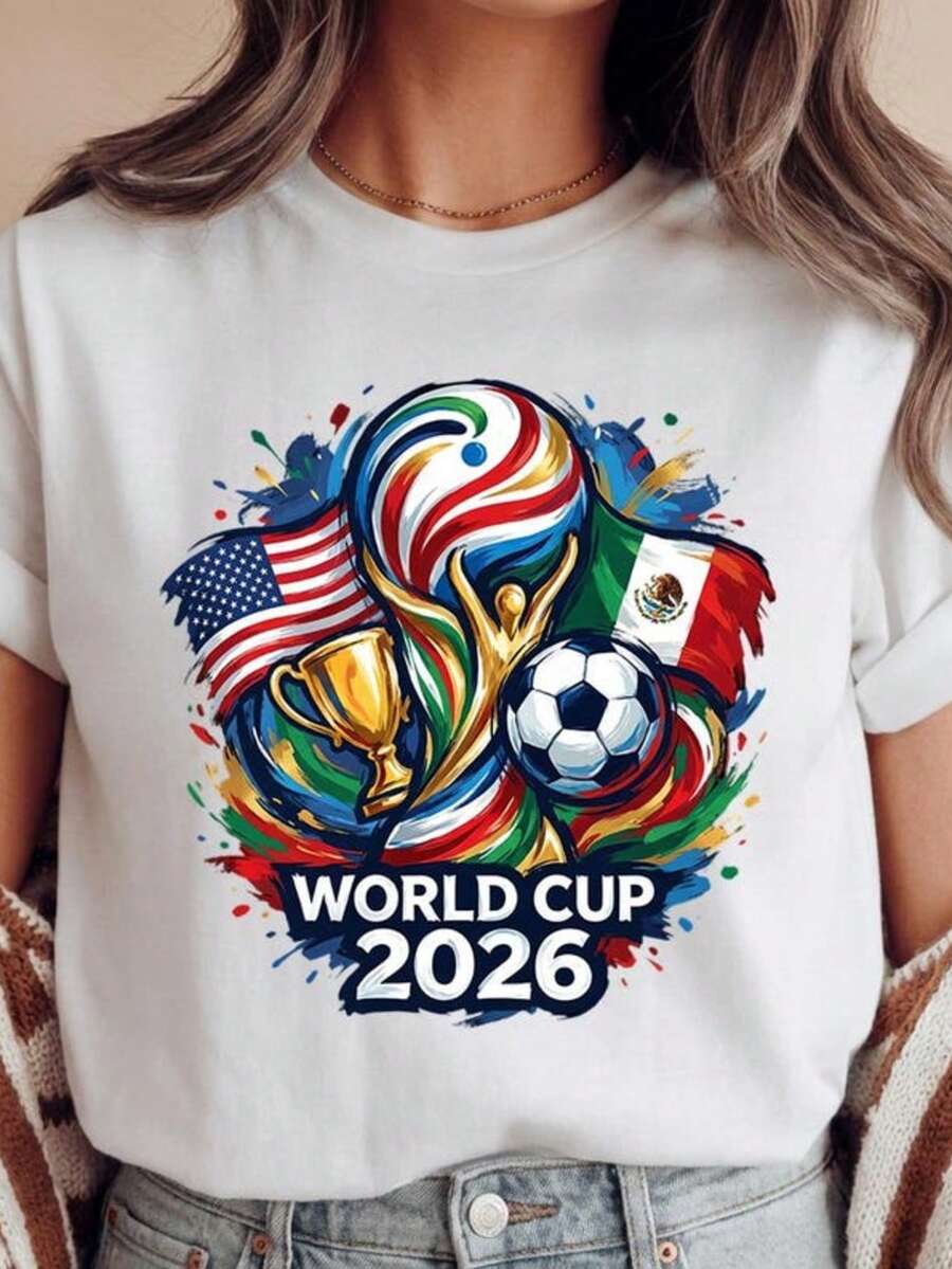 F IFA World Cup 2026 Shirt, Football Fan Tee, World Cup Gift, Soccer Cup Fan Tee, World Cup 2026 Shir - 白色 - 查看 1