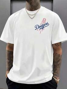 [L0s Angeles Dodgers Merchandise T-Shirt] A Must-Have Outdoor Sports T-Shirt For Baseball Fans | High-Quality Thick, Loose-Fitting T-Shirt - 白色 - 查看 6