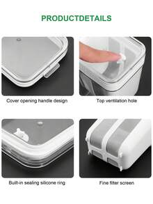 Meoky Colador de yogur reutilizable con malla súper fina y tapa - Filtro multiusos para yogur, queso y leche de soja, fácil de limpiar, adecuado para uso doméstico y de restaurante - Blanco - Ver 7