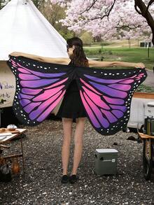 Costume da Ognissanti a mantella a farfalla - Sciarpa/scialle a farfalla in seta morbida, accessorio per spettacoli e cosplay, disponibile in più colori, accessorio per feste e articolo essenziale per le vacanze, regalo perfetto per amiche - Multicolore - Visualizzare 6