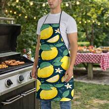 1pc Cartoon Avocado Pattern Apron, With Dancing Avocado Character, "Hello" And "Avocado Time" Dialogue Box, Cool Text, And Cute Green Avocado Illustration, Suitable For Kitchen Cooking And Baking - D - View 8