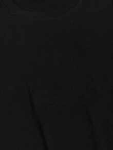 Manfinity Homme Men's Casual And Versatile Solid Color Short Sleeve T-Shirt - Black - View 5