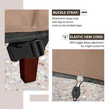 ULTCOVER - Funda impermeable para silla Adirondack para patio al aire última intervensión tamaño de hasta 28 pulgadas de ancho x 31 pulgadas de profundidad x 36 pulgadas de alto - Marrn - Ver 5