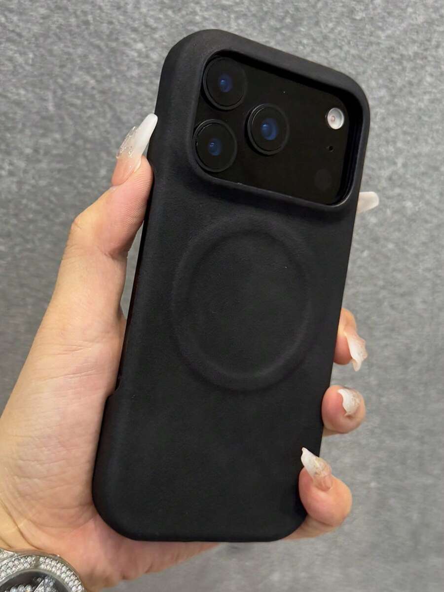 Funda protectora para teléfono con carga inalámbrica, textura de piel de oveja sintética, patrón de piel, soporte magnético, compatible con iPhone 17 Pro Max, 17, 16, 15, 14, 13, 12 Pro Max, 16 Plus