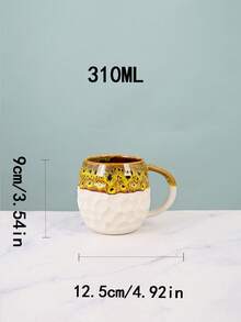 1 chiếc cốc cà phê latte bằng gốm, cốc nước đôi, cốc sữa mạch nha ăn sáng cá nhân hóa, cốc văn phòng bằng gốm thô trang trí nghệ thuật latte sáng tạo, cốc họp mặt gia đình, cốc đồ uống có ga, quà tặng - Nhiều màu - Xem 2