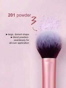 5pcs Face Makeup Brush Set, Including Blush, Highlighter, Powder, Nose Contour And Contour Brushes. Blush Brush (Tapered Bristles, Soft & Fluffy), Powder Brush (2.0mm, Dense & Fluffy), Round Foundation Brush, Nose Contour Brush (Dense Angled Bristles), Wide Contour Brush (Angled Head) - Multicolor - View 5