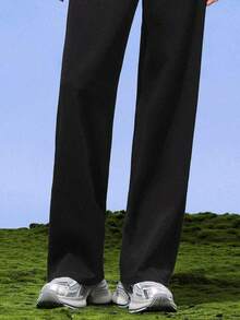 CAMEL CROWN 女士户外休闲裤，春夏休闲裤，防紫外线透气运动裤，时尚宽松针织长裤，弹力跑步健身裤 - 幻影黑 - 查看 3