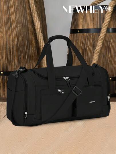 NEWHEY Boston Bag School Trip Men's Large Capacity Travel Bag Men's Women's Wet And Dry Separation 30L 1 Night Sports Bag Shoe Storage Crossbody Handheld Shoulder Gym Bag Outdoor Sports Travel
