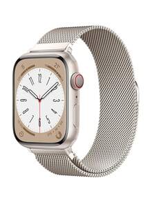 不锈钢米兰尼斯表带,兼容 40mm、41mm、38mm、42mm、44mm、45mm、49mm、46mm,兼容 Series 11、10、9、8、7、6、5、4、3、2、1、Ultra 3/2/1 和 SE 3/2/1,男女通用 - 38mm/40mm/41mm - 查看 10
