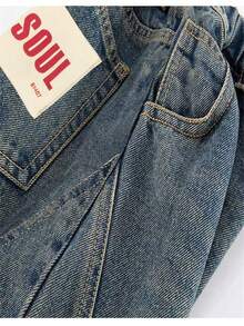 Quần Jeans Denim Xuân/Thu 2021 Hàng Mới Về Quần Ống Thẳng Thường Ngày - Rửa trung bình - Xem 5