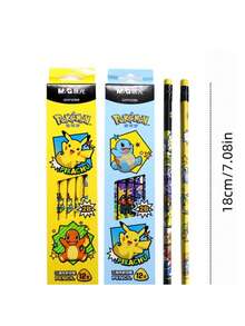 12pcs Creative Funny Cartoon 2B Wooden Pencils With Erasers, Suitable For Back To School, Students - Multicolor - View 8