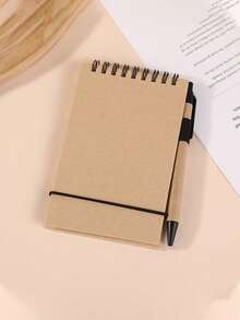 1pc Multi-Style Notebook Solid Color Flip-Top Memo Pad Mini Portable Pocket Notepad With Tear-Off Pages And Pen,Pocket Notebook, Small Notepad, Pocket Spiral Notebook, Solid-Color Upward-Flipping Notepad, Blank Inner Pages - Multicolor - View 10