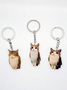 Llavero con búho mixto interesante: Colgante acrílico de meme viral, accesorio extravagante, regalo creativo único - Multicolor - Ver 7