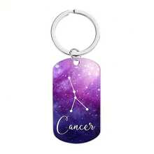 Constellation Keychain Constellation Key Ring With Split Ring, Constellation Design, Suitable For Backpack,Purse Decoration, Valentine's Day Gift - Silver - View 3