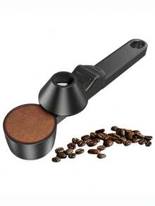 1 pieza Cuchara de café multifuncional y creativa con mango largo, cuchara de café redonda de gran capacidad y a prueba de fugas, para hacer café - Multicolor - Ver 9