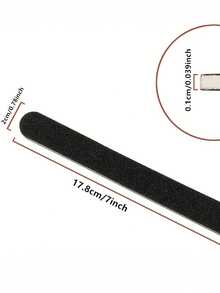 240/240 Grit Nail File, Double-Sided Nail Buffer Block, Nail Care Tool - Black - View 7