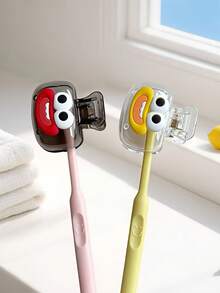 Funda protectora para cepillo de dientes con forma de cara alegre, soporte para almacenamiento de cepillo de dientes de dopamina, estuche de viaje para cepillo de dientes con orificios de ventilación, caja de almacenamiento de cepillo de dientes de viaje, clip de protección portátil para cabezal de cepillo de dientes - Multicolor - Ver 16