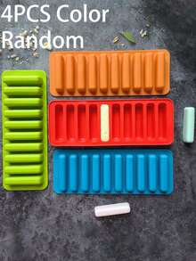 4件套硅胶冰棒手指饼干布丁巧克力模具圆柱形硅胶冰格冰球模具。硅胶冰棒手指饼干布丁巧克力模具圆柱形硅胶冰格冰球模具蛋糕果冻布丁肥皂巧克力蛋糕模具烘焙用具 - 彩色 - 查看 12