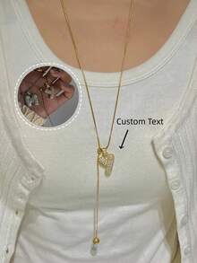 1 chiếc vòng cổ mặt dây chuyền chữ cái đơn giản, đính đá Cubic Zirconia 3D sang trọng, khắc tên theo yêu cầu, mặt dây chuyền chữ cái đầu MAMA cá nhân hóa, món quà thời trang dành cho mẹ, bạn gái, vợ, con gái, nhân dịp kỷ niệm, Ngày Valentine, Ngày của Mẹ, sinh nhật, tốt nghiệp, trang phục thường ngày, đám cưới, tiệc tùng. - Vàng - Xem 1