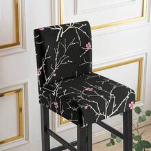 1/2/4/6件装弹力印花吧台椅套，家用及酒店适用 - 一枝獨秀 - 查看 3