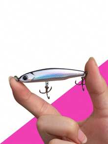 新款夏季海钓金箔反光路亚，这款精心设计的铅笔型路亚，细致地复制了活饵鱼的外观和泳姿。其全息鳞片纹理的身体反射出彩虹般的光泽，而流线型的轮廓使其在水下呈现出逼真的泳姿。 - 彩色 - 查看 8