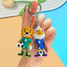 Football Pendant Mascot Keychain Bag Charm, Souvenir Gift For Football Fans - Multicolor - View 2