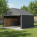Complete Outdoor Storage Solution: Dark Grey Bicycle Shed Tent With Storage For Tools And Gardening Equipment (305x296x233 Cm)