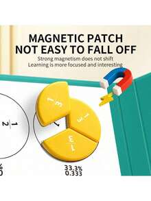 2025 New Fraction Educational Tool, Fraction Science Education Model Hands-On Book, Classroom Fun Demonstration Interactive Math Addition Subtraction Sense, Birthday Gift - Christmas Gift - Perfect Gift - Present - Multicolor - View 3