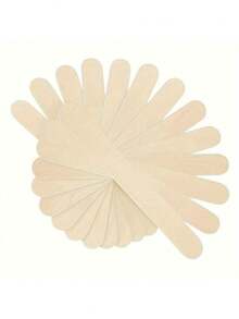 10/50/100pcs Wooden Craft Sticks - Great For Artists DIY Educational Projects And Family Entertainment, Hair Removal Wax Bar, Wooden Tongue Scraper, Wooden Stick, Ice Cream Stick - Apricot - View 3