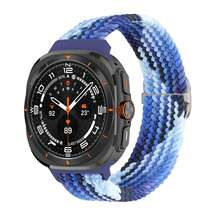 适用于三星 Galaxy Watch Ultra 47mm 的可调节尼龙编织运动表带及配件 - 彩色 - 查看 18