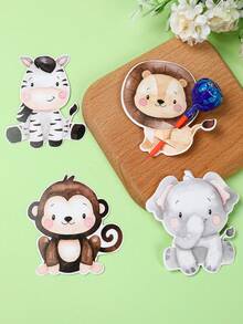 48张丛林动物棒棒糖装饰卡片，丛林动物图案棒棒糖卡片，丛林动物主题生日派对用品，婴儿派对装饰，新娘送礼会包装用品，生日装饰，丛林动物装饰，生日礼物，派对小礼品，生日礼品袋填充物，生日卡片 - 叢林動物 - 查看 8