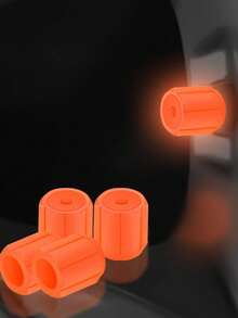 5pcs Luminous Valve Caps For Cars, Electric Vehicles, Motorcycles, Bicycles, And Trucks, Ultra-Bright Reflective Valve Stem Caps. Set Of 5 Glowing Valve Caps, Fluorescent Decorative Lights For Car, Motorcycle, And Bicycle Wheel Hubs, Valve Stem Caps. - Multicolor - View 18