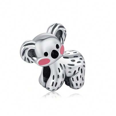 1 mặt dây chuyền hình gấu Koala dễ thương, mặt dây chuyền hình động vật tối giản, thích hợp để tự làm vòng tay, làm trang sức, phụ kiện hàng ngày cho nữ, quà tặng tuyệt vời cho sinh nhật, tiệc tùng, ngày Valentine, ngày của Mẹ.