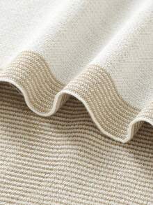 1pc 26 Letter Knitted Baby Blanket, Minimalist Casual Infant Throw Blanket, Suitable For All Seasons - Off-white - View 7