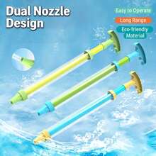 1pc/3pcs Dual Nozzle Retractable Water Gun, Material Water Toy, Long Range Easy Operation Stress Relief Toy, Suitable For Teenagers, Outdoor Beach Pool Water Fight, Parent-Child Interaction Gift - Multicolor - View 2