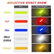 Reflective Warning Sticker Strip For Helmet, High Visibility Waterproof Reflective Tape For Night Riding And Walking, 80-10 Pcs. JIH0 - A - View 5
