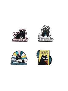 可爱卡通猫胸针，可装饰学生背包、书包、衣服等，是理想的配饰。 - 彩色 - 查看 6