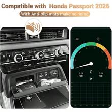 2026 Passport Center Console Organizer Coin Tray 2026 Passport Center Console Tray Middle Console Storage Insert Cubby Organizer 2026 Passport Accessories - جواز سفر أسود 2026 - مشاهدة 3