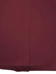 欧美简约纯色通勤衬衫，缎面领设计，长袖修身优雅上衣，春季款 - 酒紅色 - 查看 5