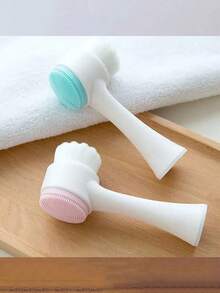 经典实用双面洁面刷，柔软硅胶刷毛，手动卸妆深层清洁刷，适用于洁面发带、发圈和腕带 - 洗臉 - 查看 2