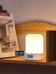 1pc LED Remote Control Night Light, Rechargeable Desk Lamp, Bedroom Bedside Lamp, Touch Sensor For Nighttime Feeding, Eye-Caring Sleep Light - White - View 6