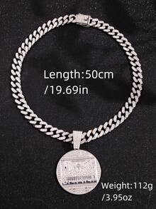 两件套男士镀金“最后的晚餐”吊坠项链，耶稣与门徒，镶嵌立方氧化锆，嘻哈风格首饰，独特礼品之选 - 最後的晚餐吊墜項鍊 - 查看 6