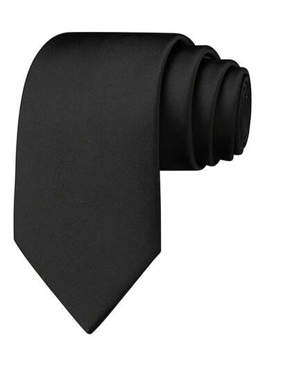 1 pieza Corbata de satén sólido, corbata de unicolor para hombres, corbata de unicolor para hombres para negocios y boda (7cm)