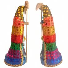 Santa Muerte 7 Potencias 20 cm Vestida + Biblia Santa Muerte, Protección, Poder y Abundancia Espiritual - Multicolor - Ver 4
