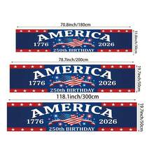 1pc 250th Anniversary Of US Independence Banner (1776-2026), 250th Anniversary US Flag & Star Design, 4th Of July Decor, Indoor/Outdoor Home Decoration For Anniversary Celebration - A - View 6